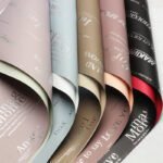 Silver Stamped English Flower Wrapping Paper - Image 2