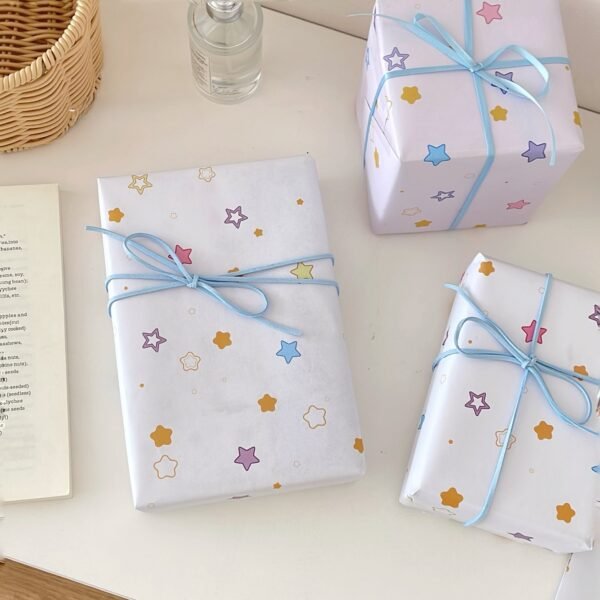 Cute Rose & Starry Gift Wrapping Paper