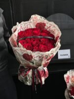 Vintage Red Roses Wrapping Paper - Image 2