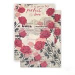 Vintage Red Roses Wrapping Paper