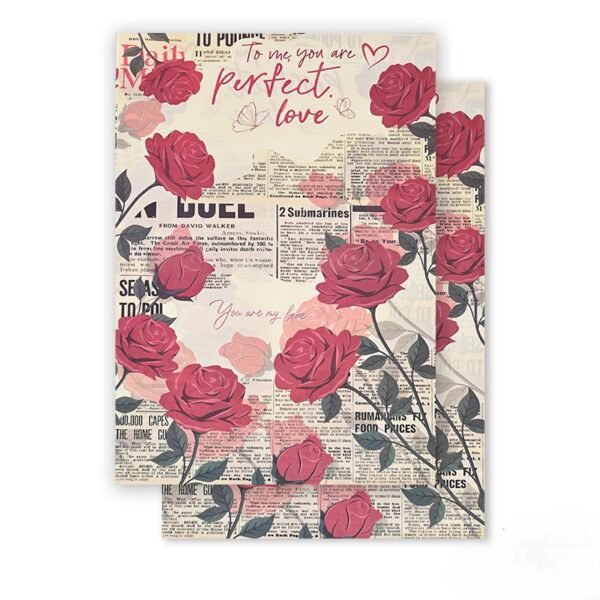 Vintage Red Roses Wrapping Paper