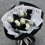 Minimalist Romantic Silhouette Waterproof Flower Wrapping Paper