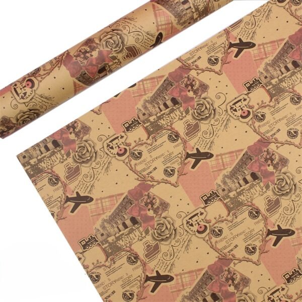 Retro Theme Wrapping Paper for Gift Wrapping