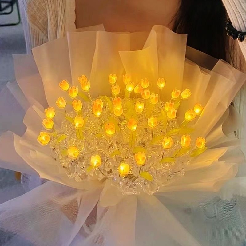Handcrafted Glowing Tulip Bouquet