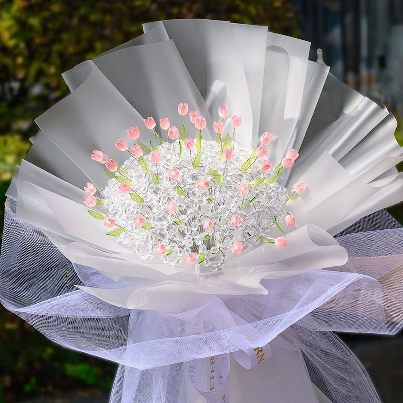 Handcrafted Glowing Tulip Bouquet - Image 5