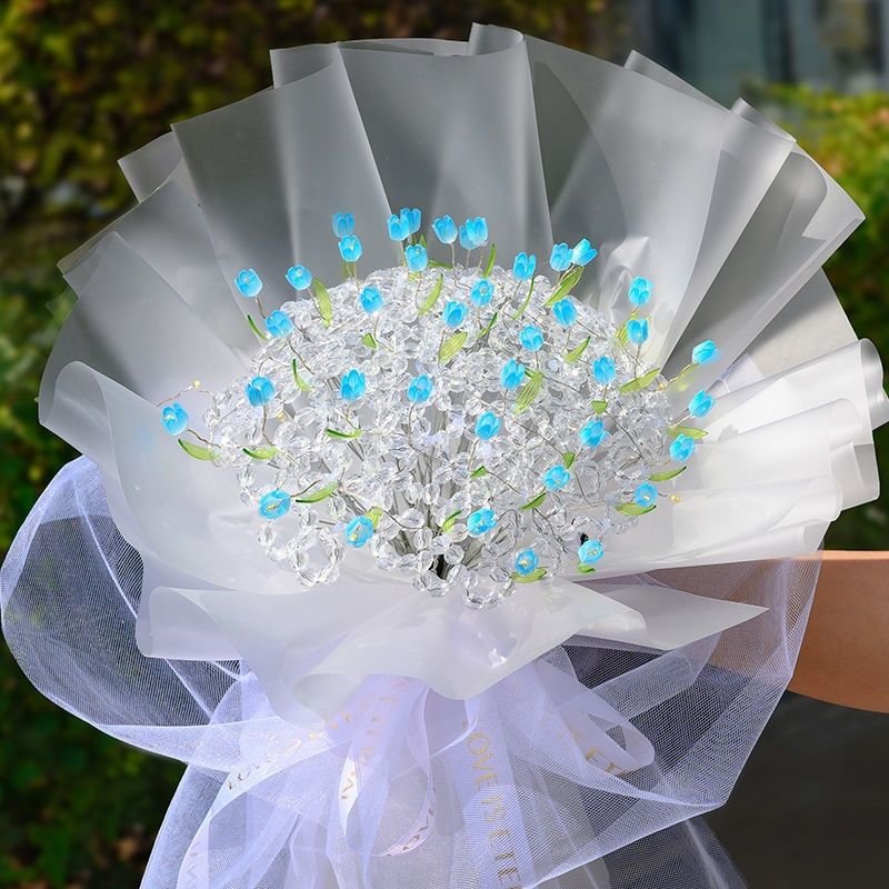 Handcrafted Glowing Tulip Bouquet - Image 4