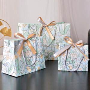 Mori Tulip Flower Gift Bag with Ribbon