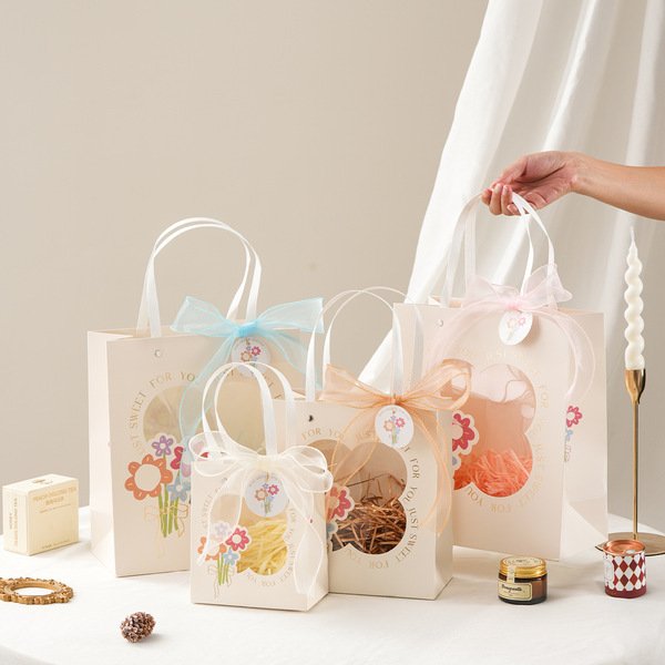 Hand Held Transparent Window Paper Gift Bag - Image 2