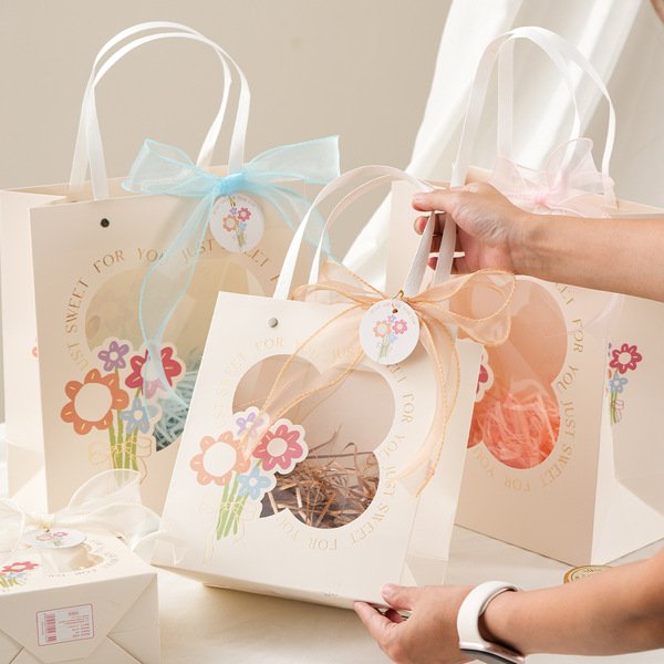 Hand Held Transparent Window Paper Gift Bag - Image 6