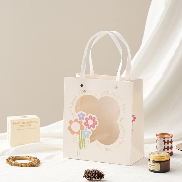 Hand Held Transparent Window Paper Gift Bag - Image 5