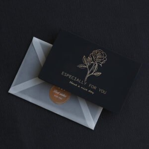 High-grade Black Hot Stamping Greeting Card
