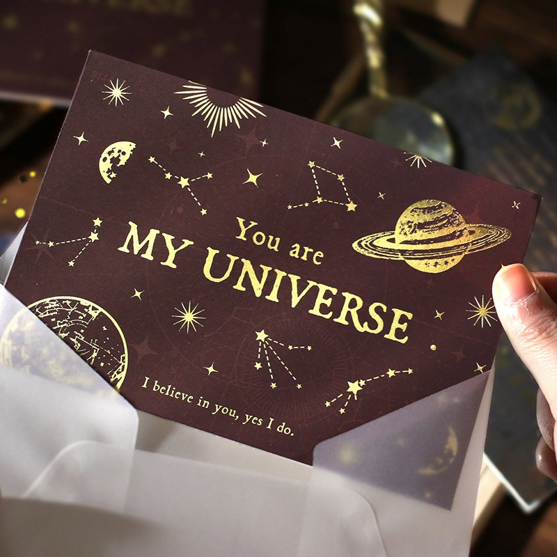 Artistic Textured Folding Greeting Card with Envelope Set - Image 2