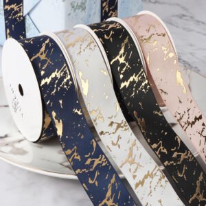 Marble Pattern Hot Stamping Decoration Ribbon