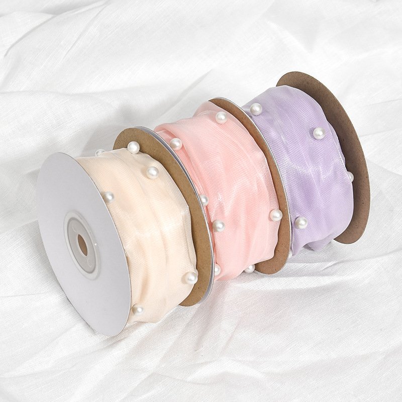 Pearl Scattered Chiffon Ribbon - Image 2