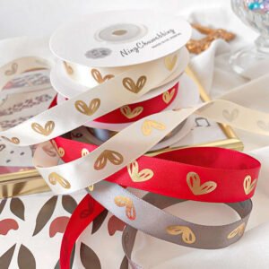 Gold Stamped Gilding Premium Love Ribbon