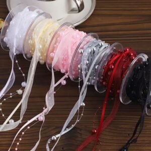 Braided Pearl Luxury Packaging Ribbon