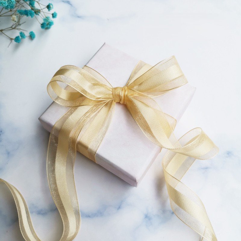 Gold Edge Simple Generous Solid Color Exquisite Ribbon - Image 2
