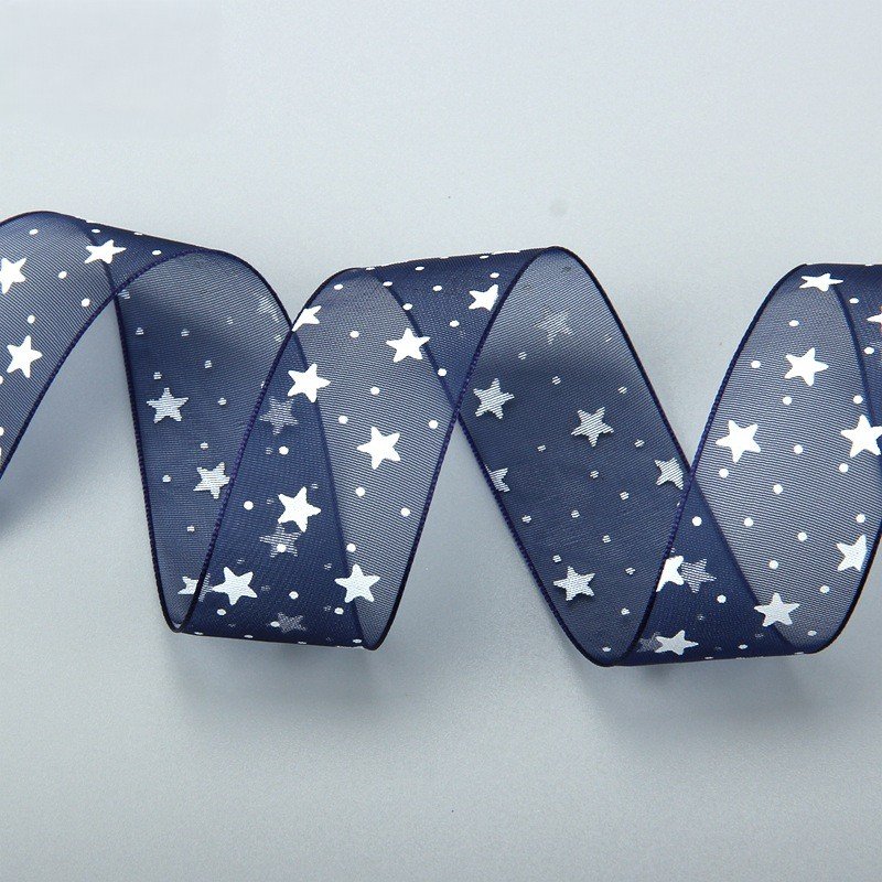 Star Printed Snow Yarn Ribbon - Image 3