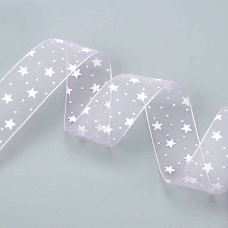Star Printed Snow Yarn Ribbon - Image 4
