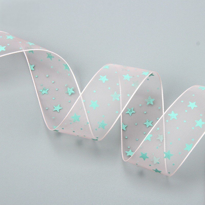 Star Printed Snow Yarn Ribbon - Image 5