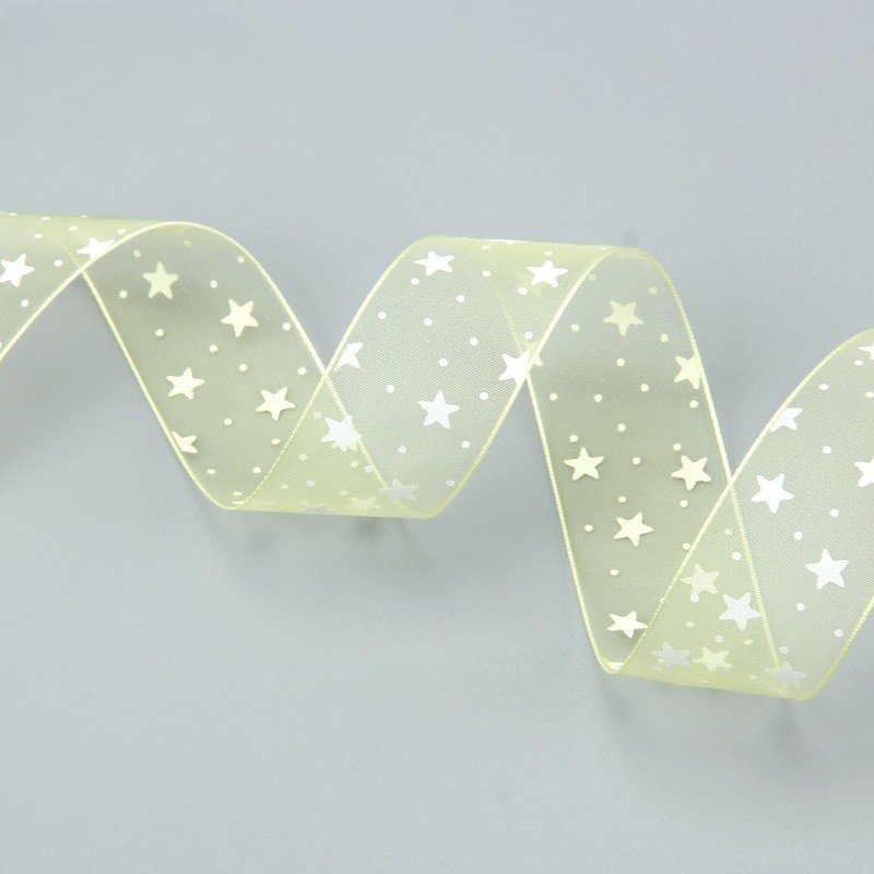 Star Printed Snow Yarn Ribbon - Image 7