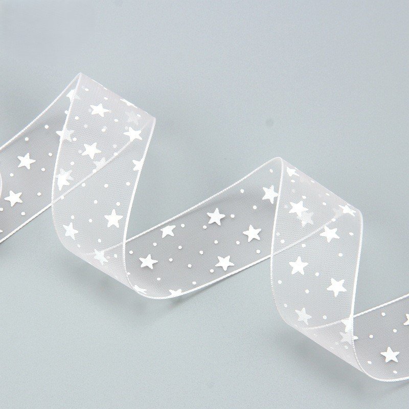 Star Printed Snow Yarn Ribbon - Image 9