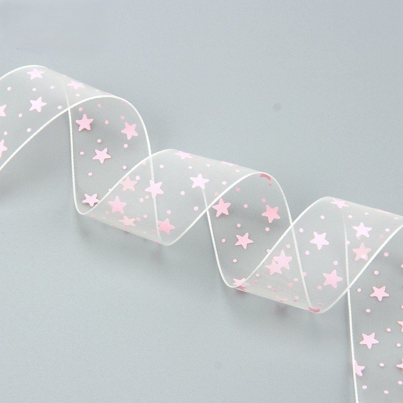 Star Printed Snow Yarn Ribbon - Image 10