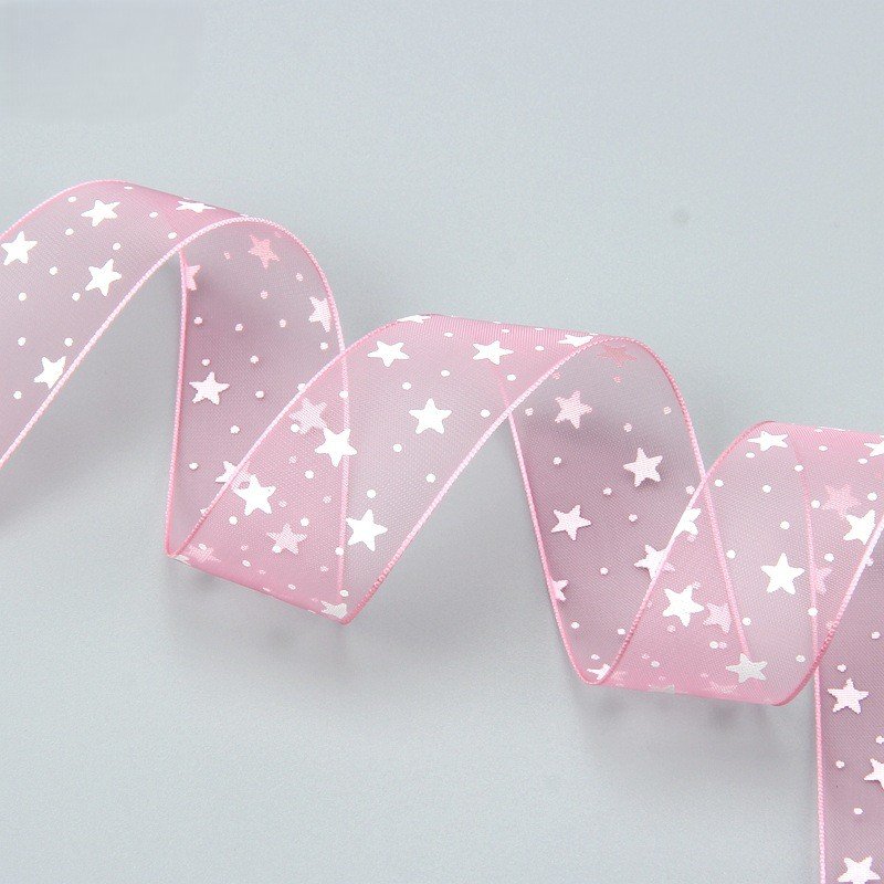 Star Printed Snow Yarn Ribbon - Image 11