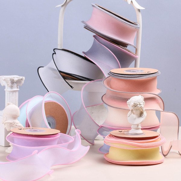 Colorful Edge Chiffon Sheer Ribbon - Image 8