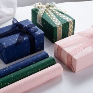 Golden Sparkle Gift Packaging Wrapping Paper