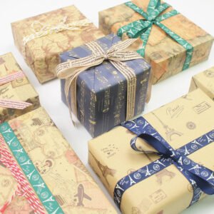 Retro Theme Wrapping Paper for Gift Wrapping