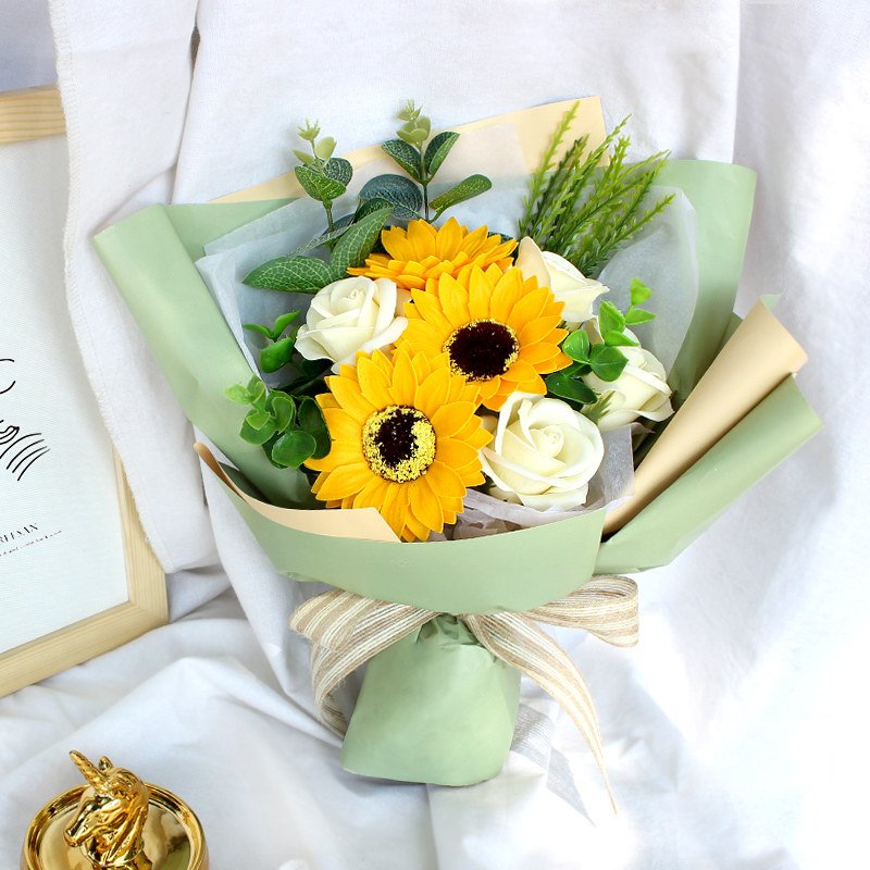 Sunflower Artificial Bouquet - Image 3