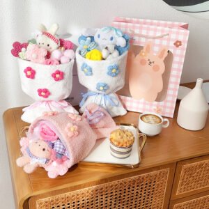 Panda Rabbit Gift Doll Bouquet With Gift Box