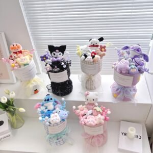 Stitch Sanrio Kt Cat Doll Bouquet