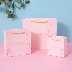 Pink Leaves Beautiful Day Gift Bag