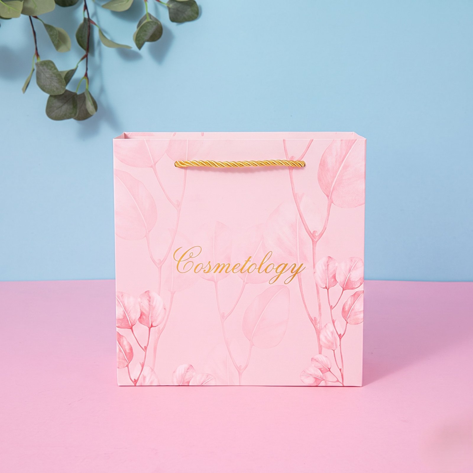 Pink Leaves Beautiful Day Gift Bag - Image 4