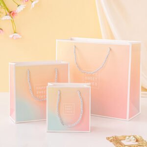 Blue and Pink Gradient Color Happy Sweet Times Gift Bag