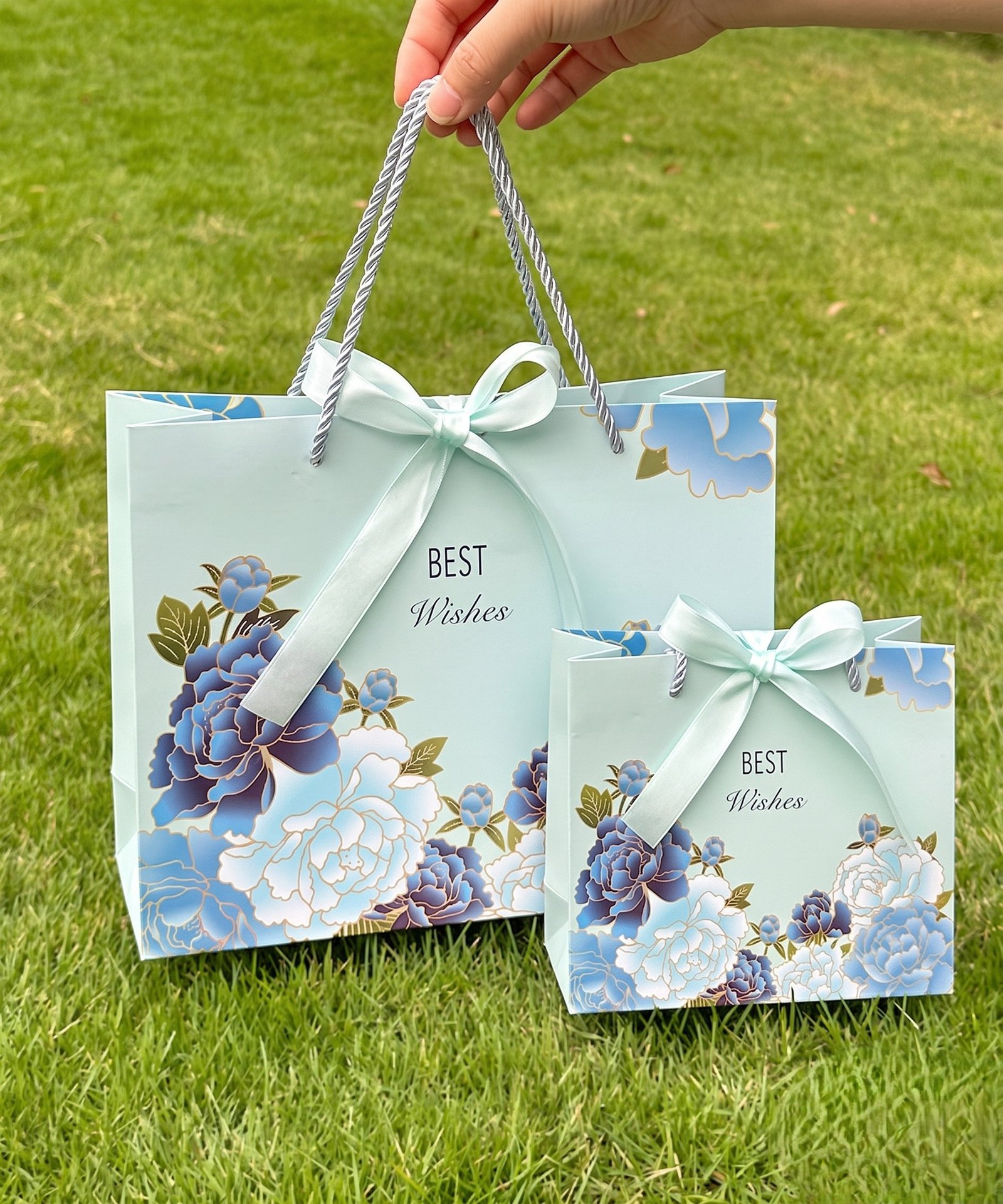 Blue Peony Whispers Gift Bag