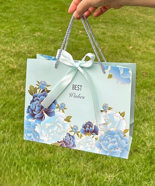 Blue Peony Whispers Gift Bag - Image 3