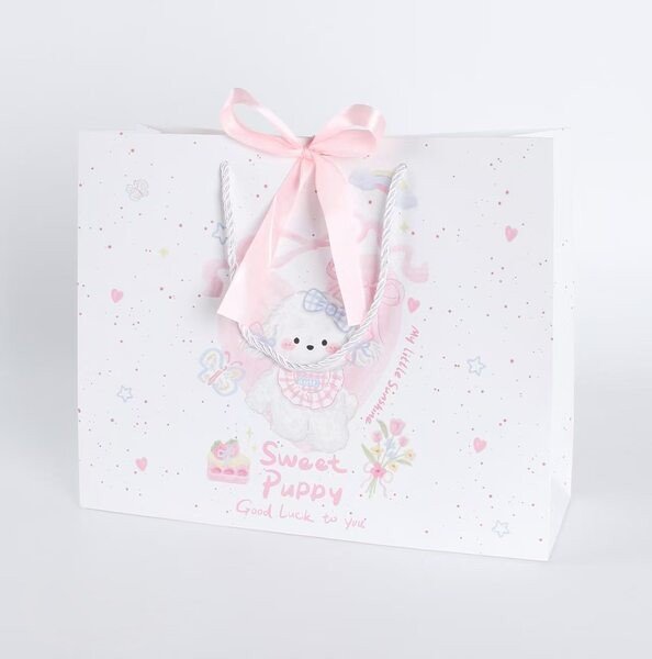 Pink Sparkle Pup Favor Bag - Image 3
