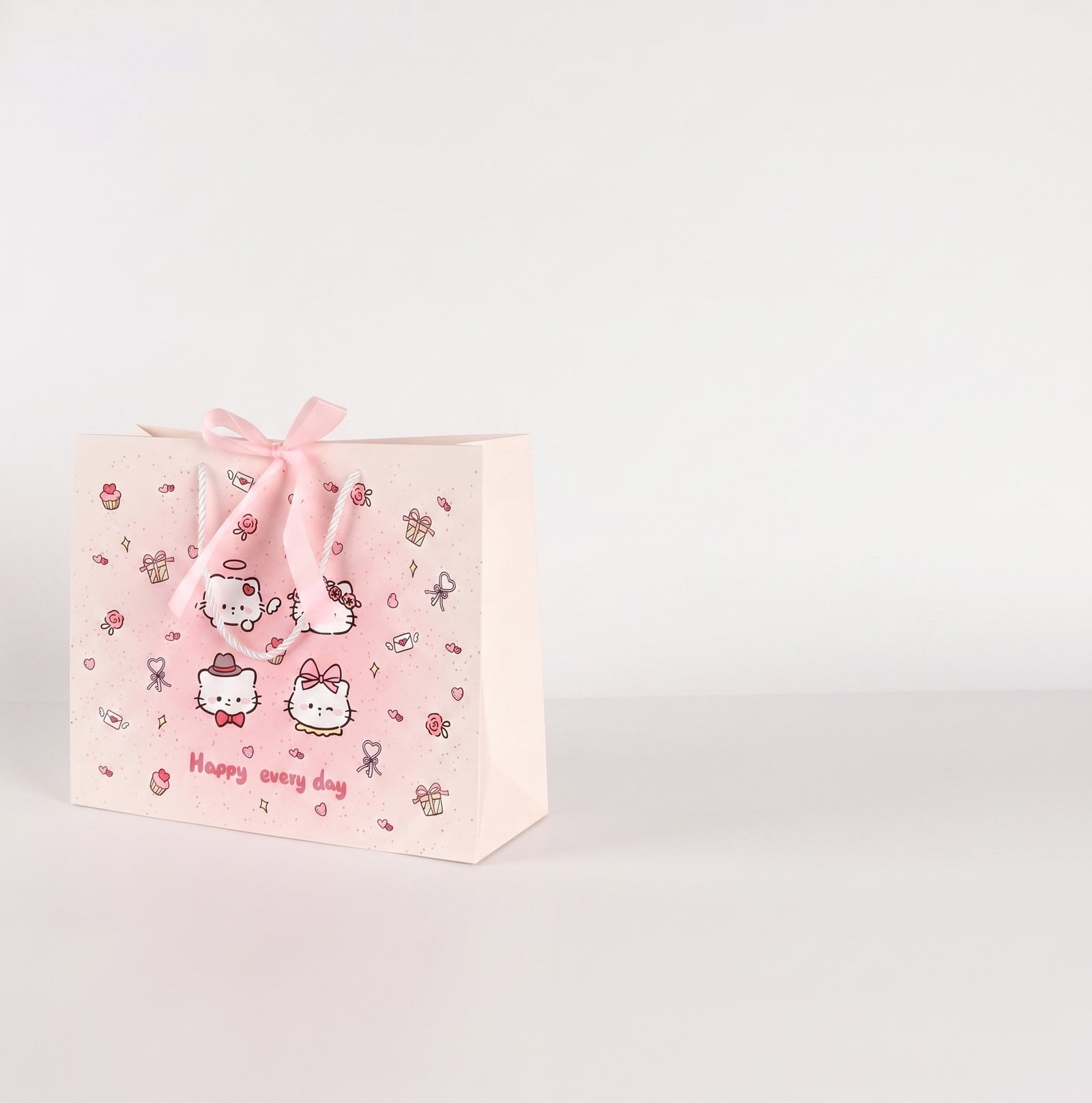 Angel Kitty & Bows Ribbon Bag - Image 2