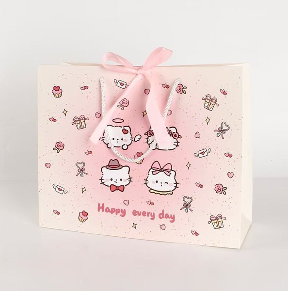 Angel Kitty & Bows Ribbon Bag - Image 3