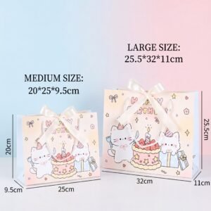 Happy Birthday Kittens & Cake Bag