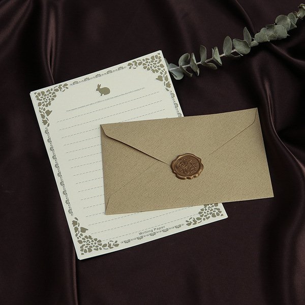 Literary Linen Letter Paper Envelope Set - Image 4