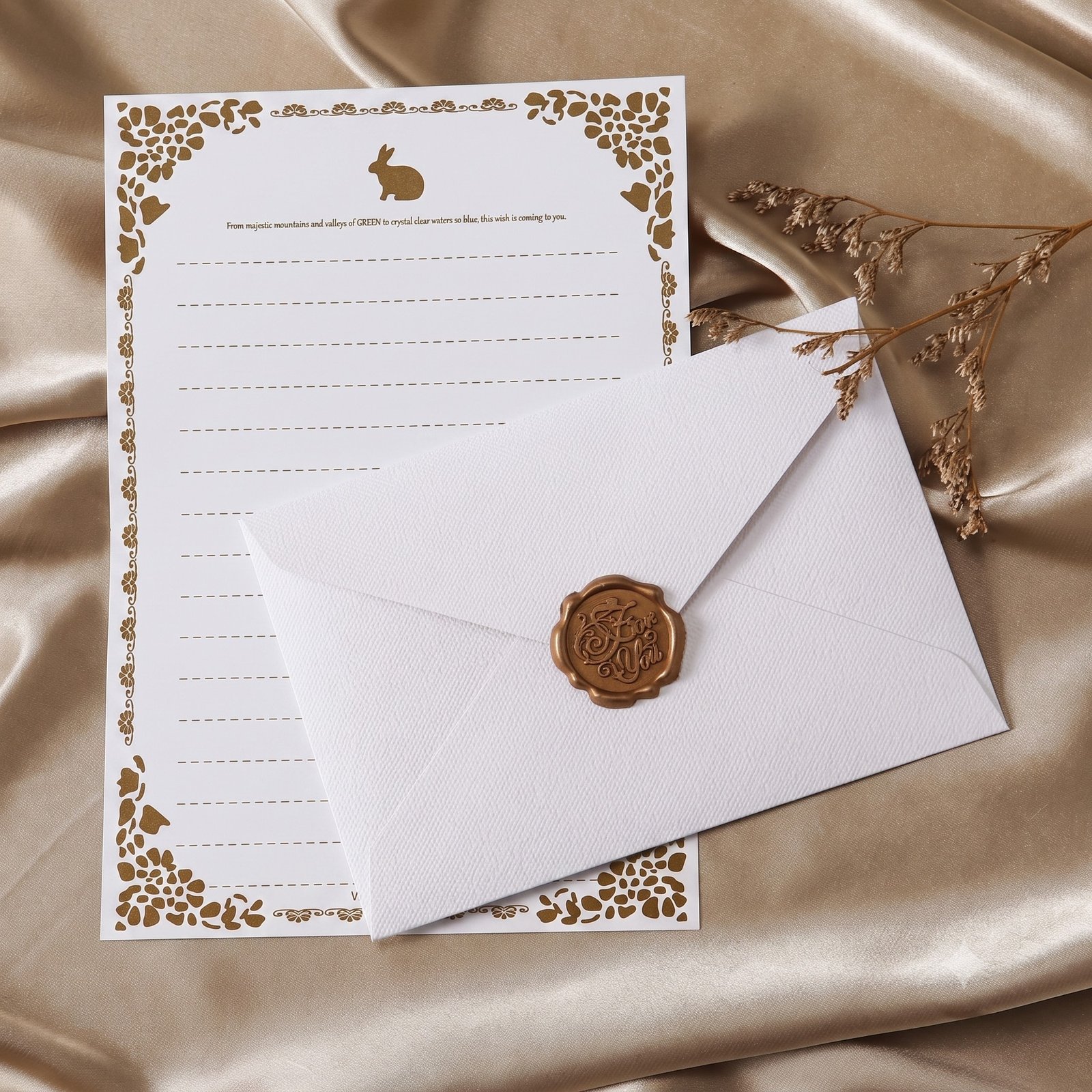 Literary Linen Letter Paper Envelope Set - Image 6