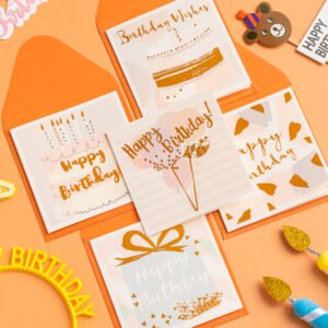 Golden Foil Happy Birthday Card