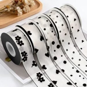 Floral Versatile Silk Scarf Ribbon