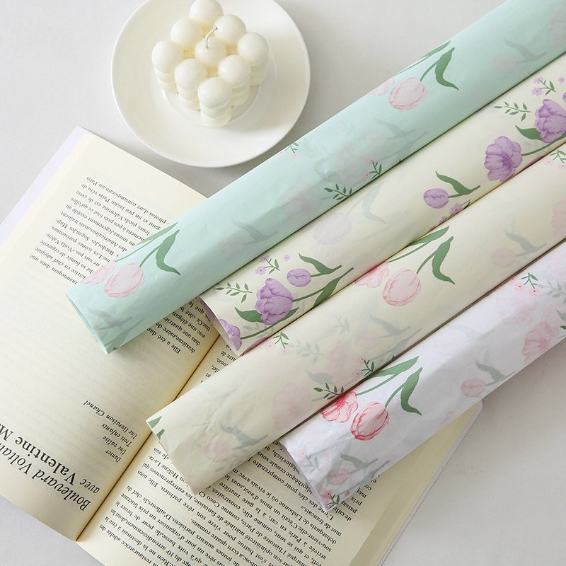 Spring Tulip Lining Wrapping Paper