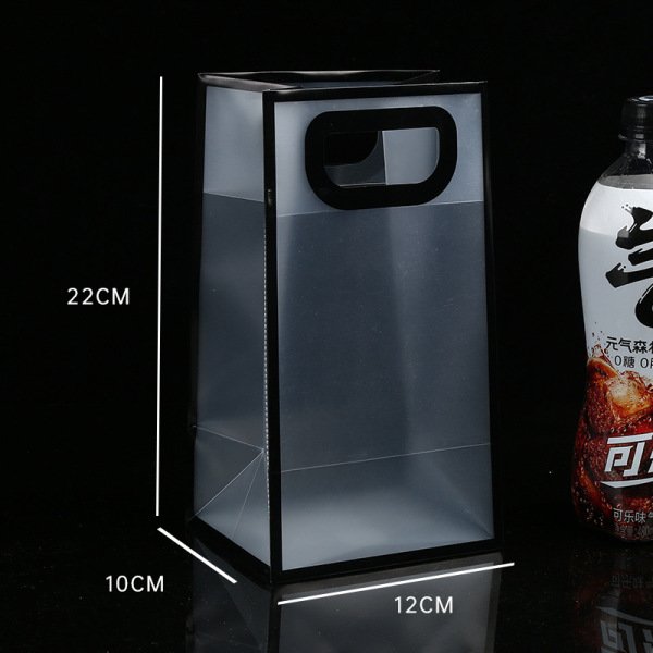 Black Transparent Frosted Tote Souvenir Gift Bag - Image 2