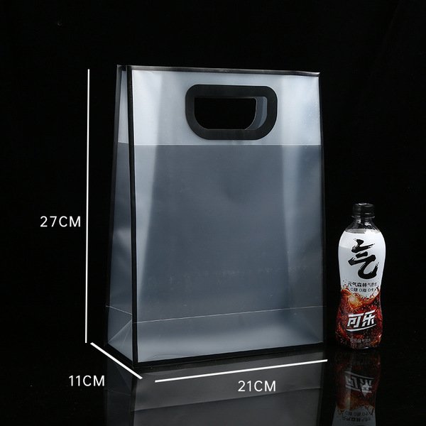Black Transparent Frosted Tote Souvenir Gift Bag - Image 5